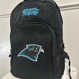 NFL Black Backpack with Blue & White Panthers Logo